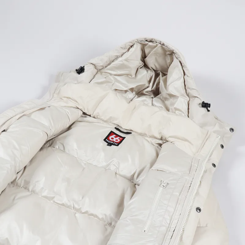 66 North Recycled Dyngja Down Jacket Oatmeal-6