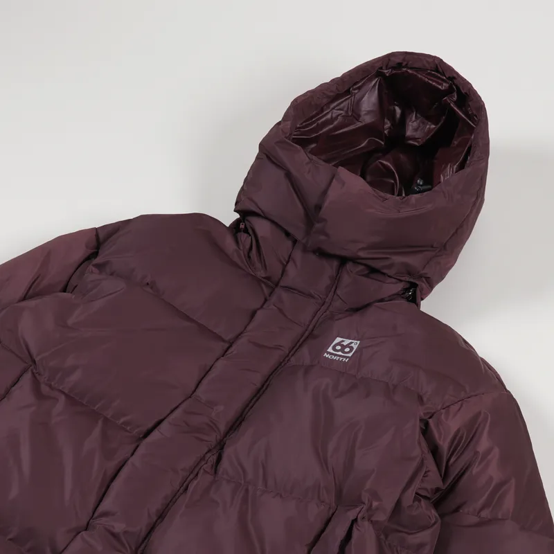 66 North Recycled Dyngja Down Jacket Plum-4