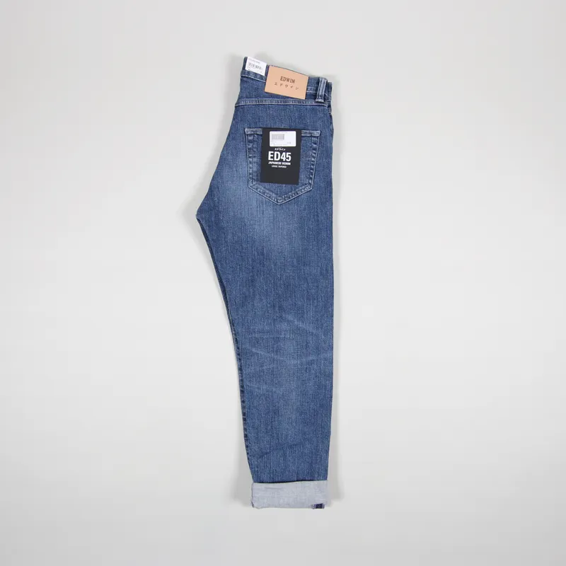 Edwin ED-45 CS Loose Tapered Jeans Blu Tsukiya Wash-2