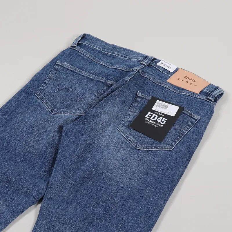 Edwin ED-45 CS Loose Tapered Jeans Blu Tsukiya Wash-6