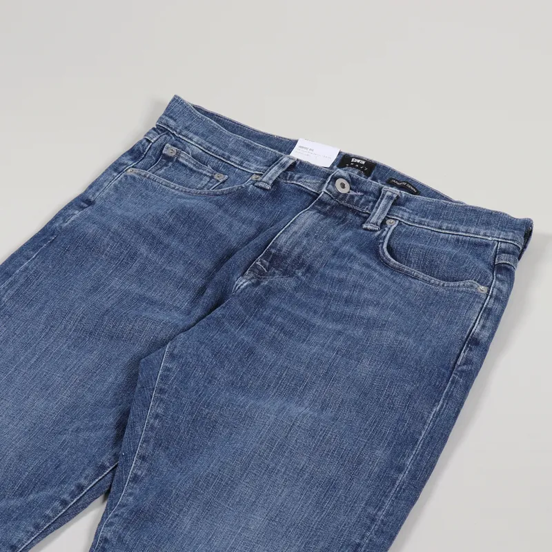 Edwin ED-45 CS Loose Tapered Jeans Blu Tsukiya Wash-5