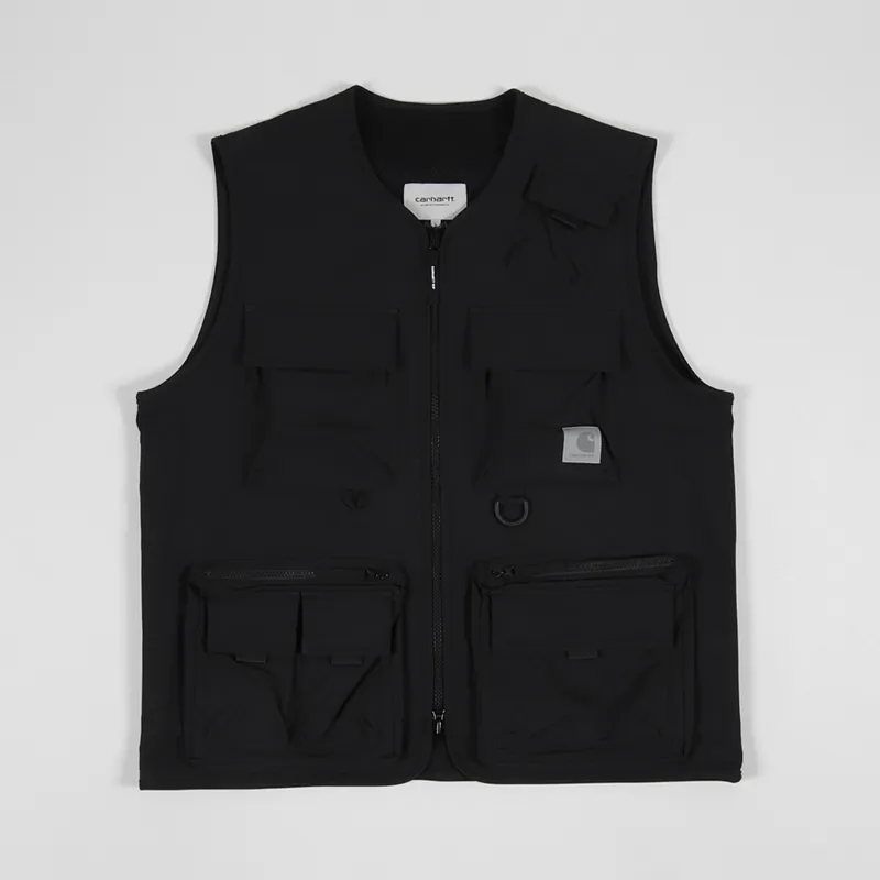 Carhartt WIP Mens Reflective Elmwood Vest Gilet Jacket Black