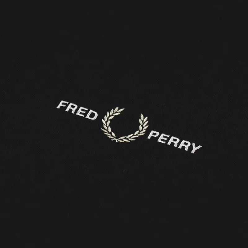 Fred Perry Embroidered Sweatshirt Black-4