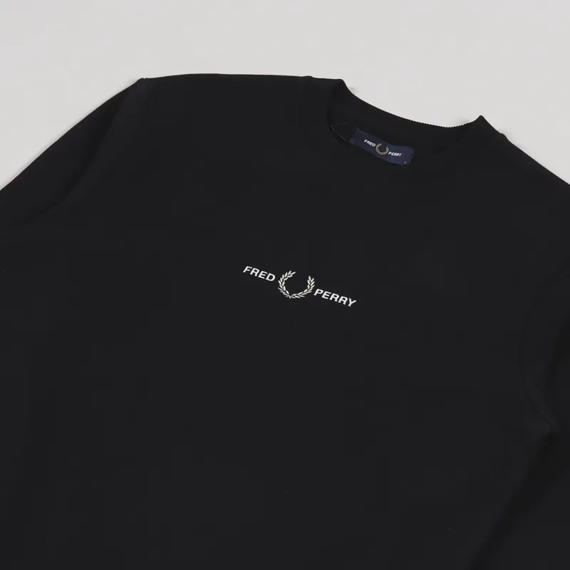 Fred Perry Embroidered Sweatshirt Black-2