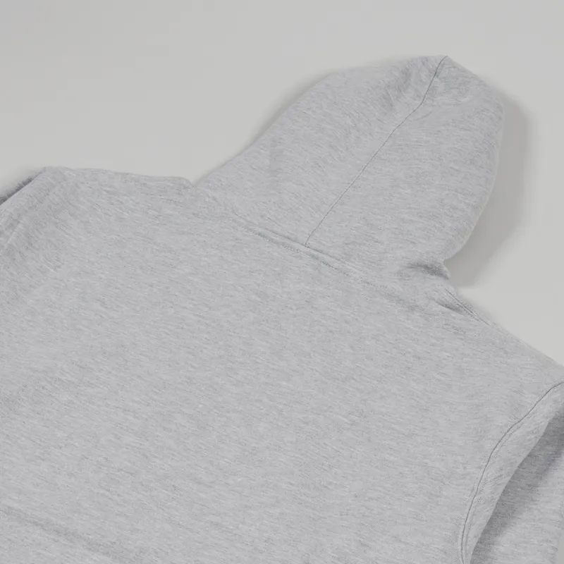 Skateboard Cafe Embroidered Hoodie Heather Grey-5