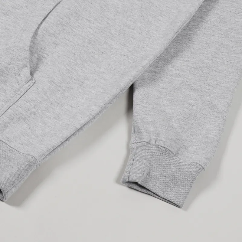 Skateboard Cafe Embroidered Hoodie Heather Grey-3