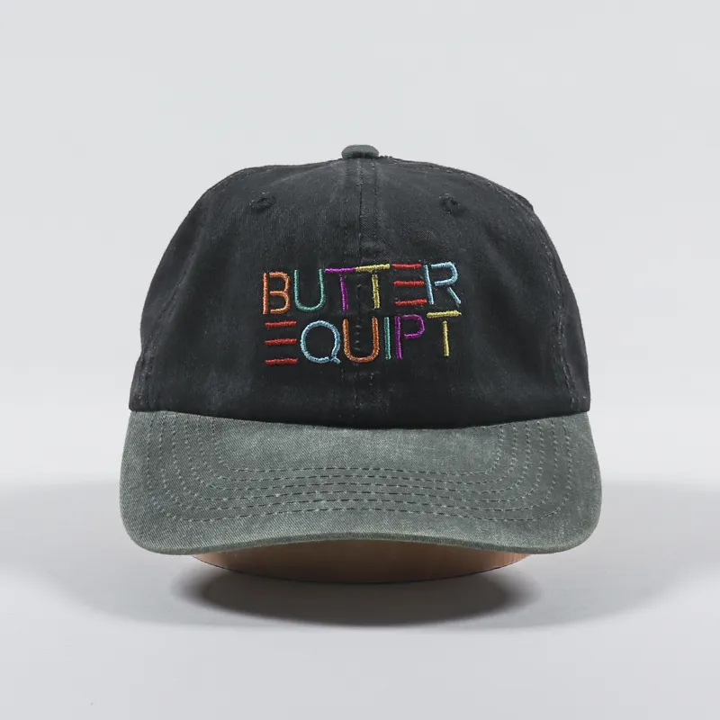 Butter Goods Equipment 6 Panel Cap Black Sage-2