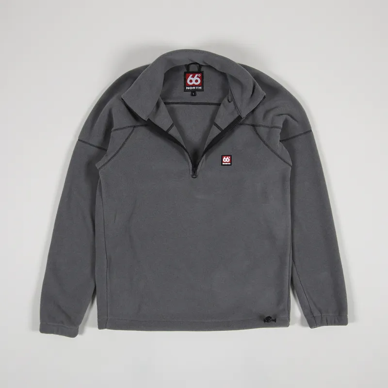 66 North Mens Polartec Esja Half Zip Pullover Fleece Smoke Grey