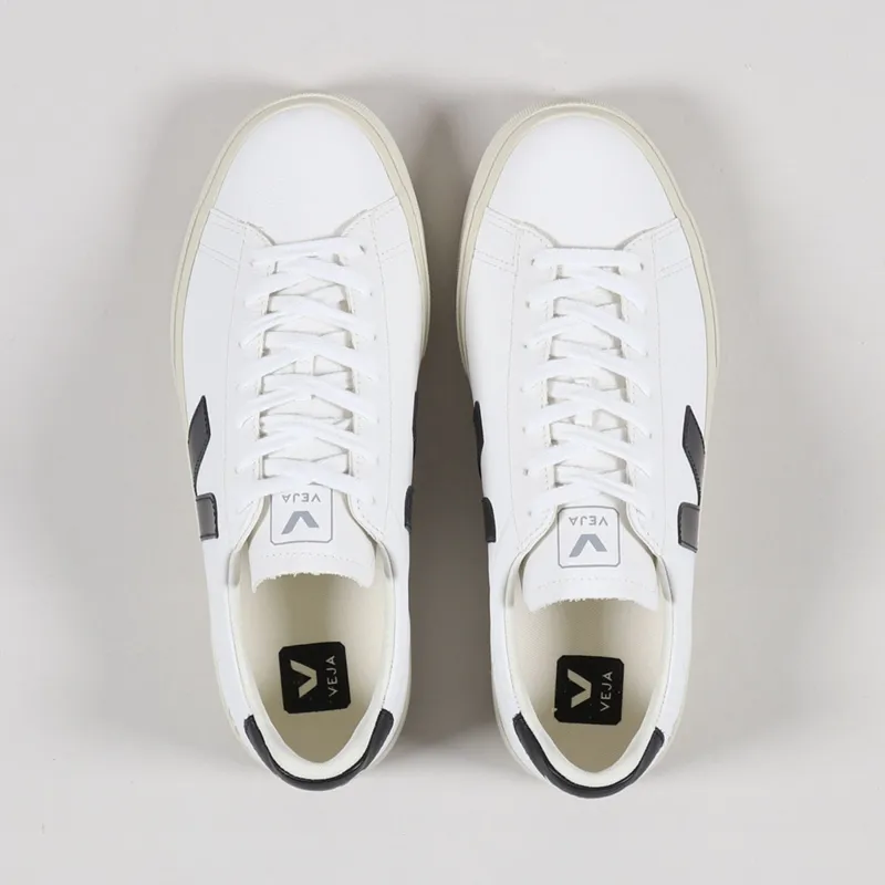 Veja Esplar Logo Leather Shoes Extra White Black-3