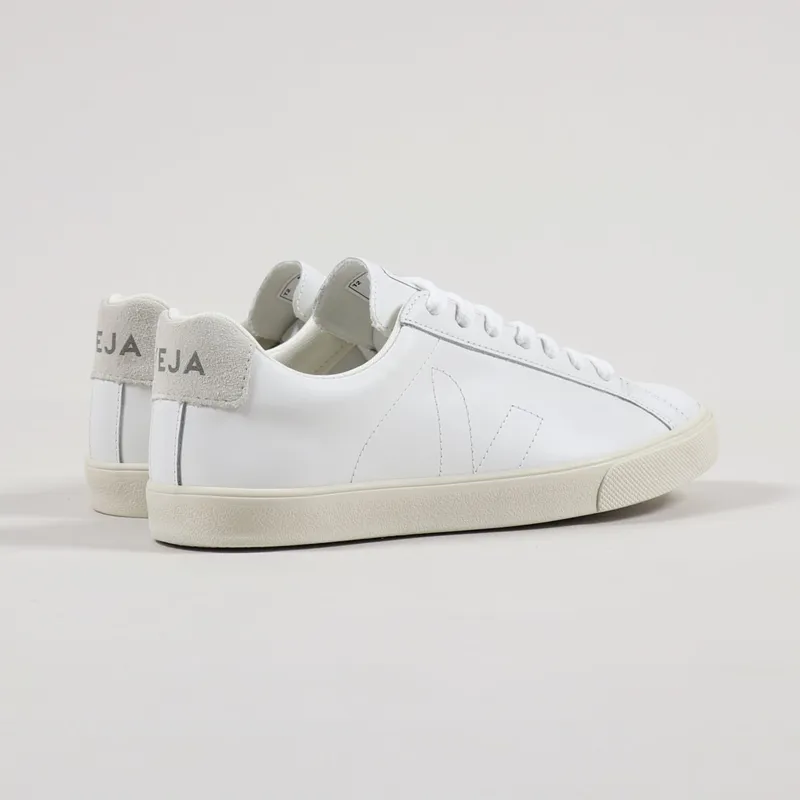 Veja Womens Esplar Leather Shoes Extra White-2