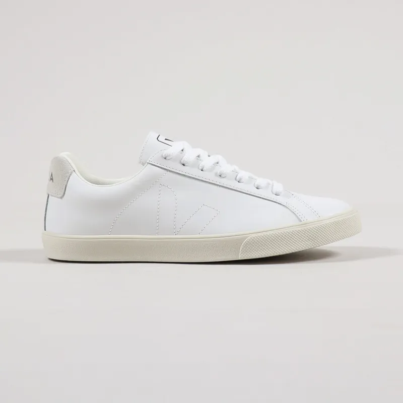 Veja Womens Esplar Leather Shoes Extra White-4