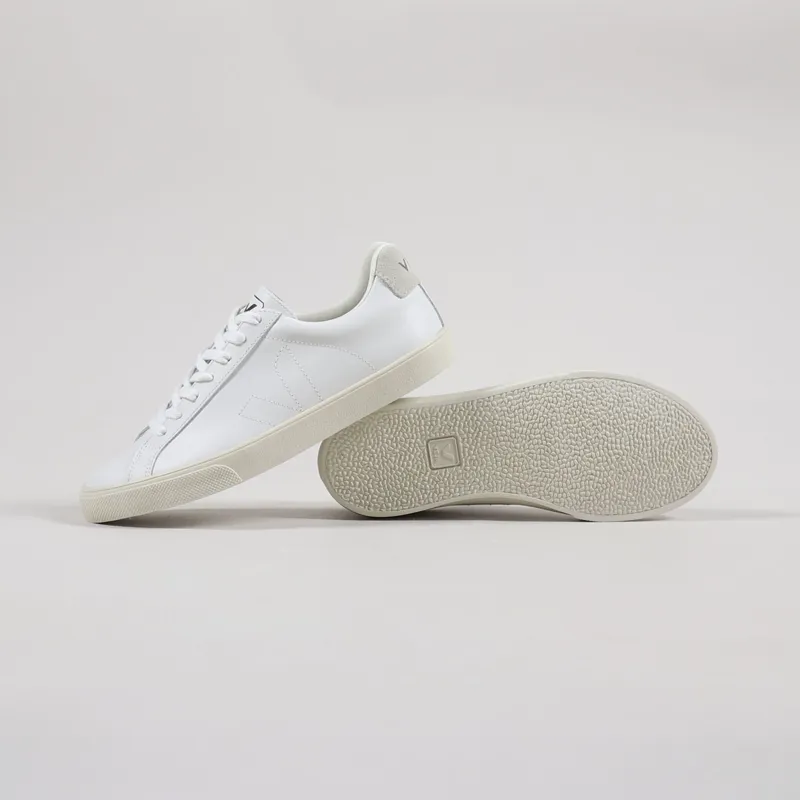 Veja Womens Esplar Leather Shoes Extra White-1