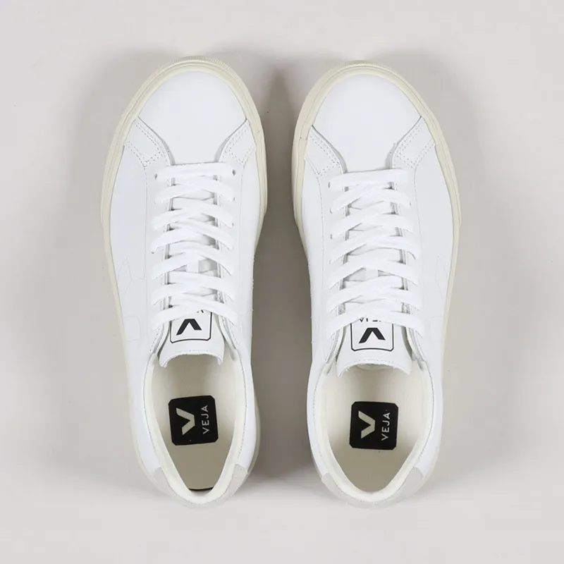 Veja Womens Esplar Leather Shoes Extra White-3