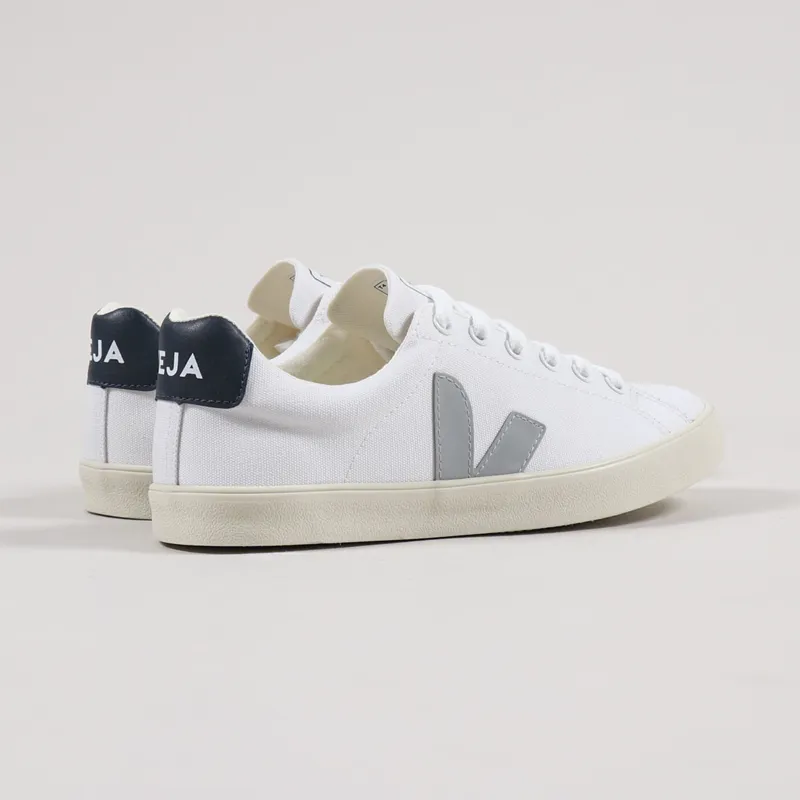 Veja Womens Esplar SE Canvas Shoes White Oxford Grey Nautico-2