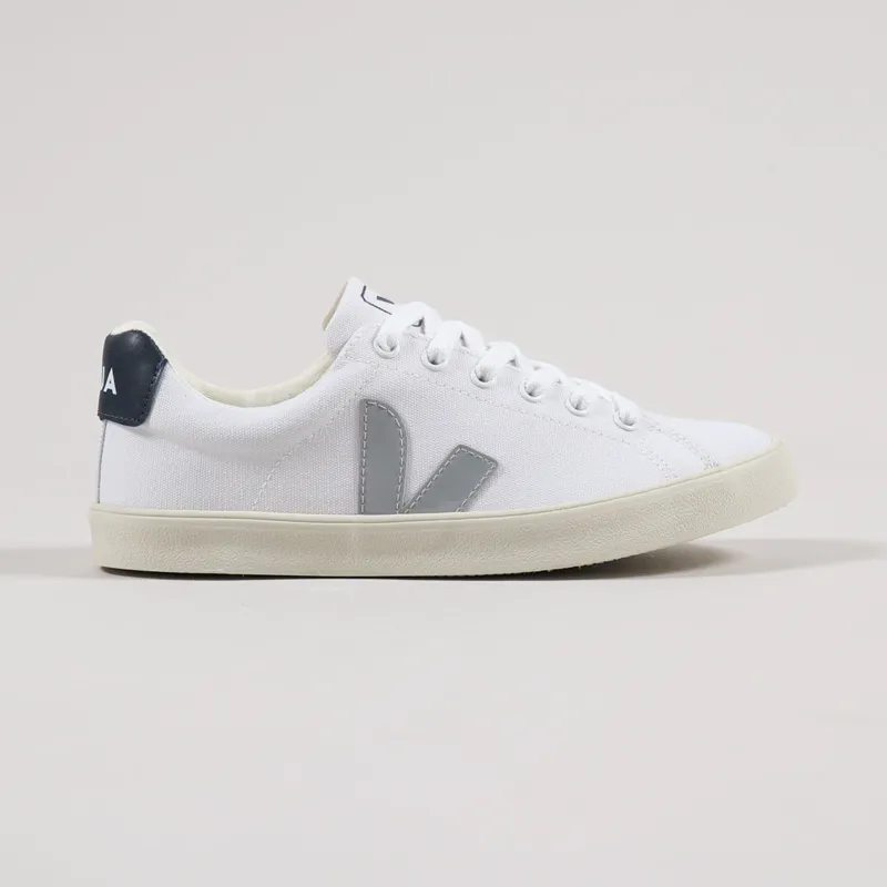 Veja Womens Esplar SE Canvas Shoes White Oxford Grey Nautico-4