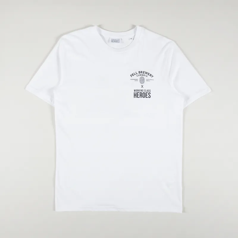 Working Class Heroes x Fell Brewery Lazy Hopper T Shirt White-2