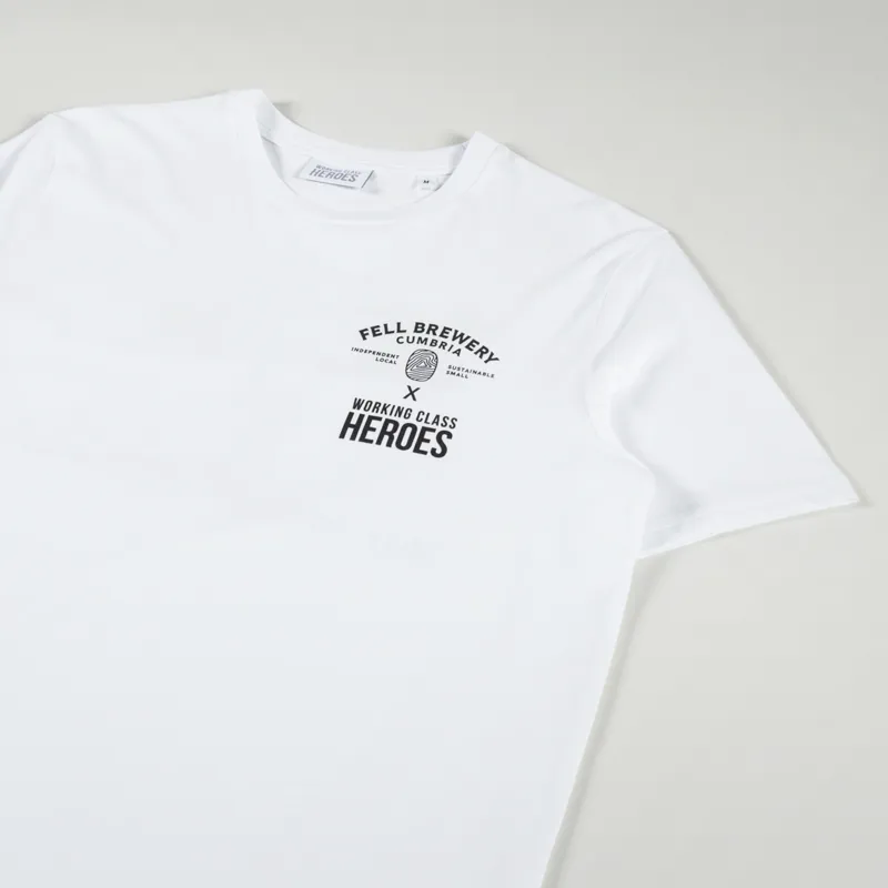 Working Class Heroes x Fell Brewery Lazy Hopper T Shirt White-4