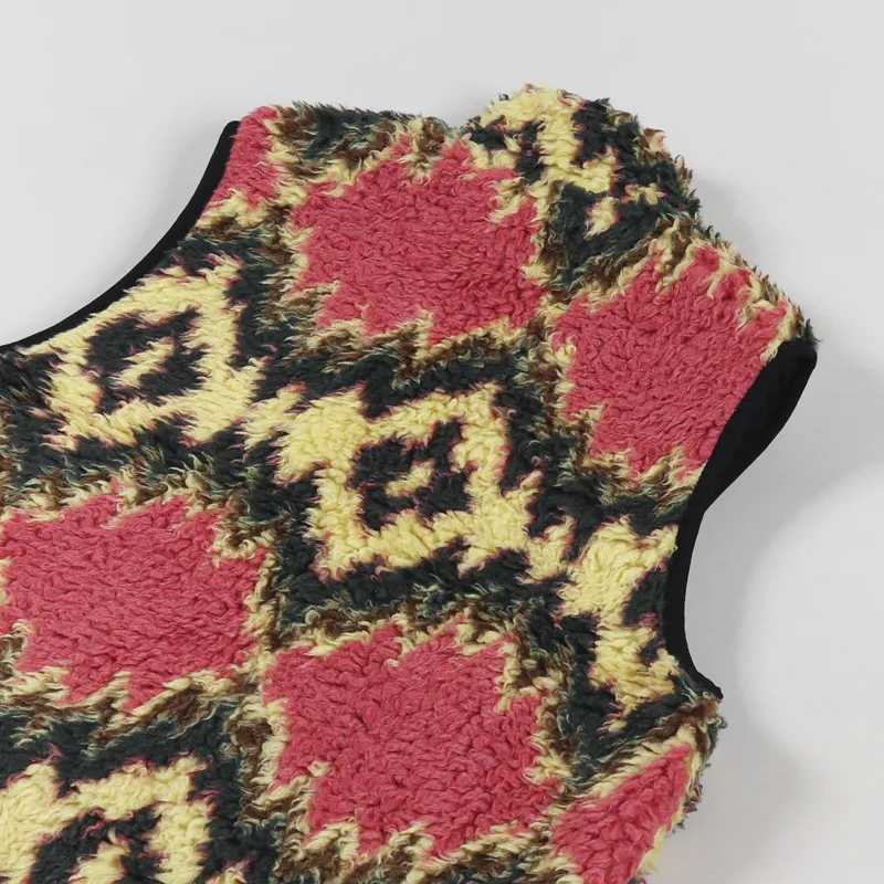 Stussy Mens Winter Fleece Fillmore Sherpa Vest Mustard Gilet