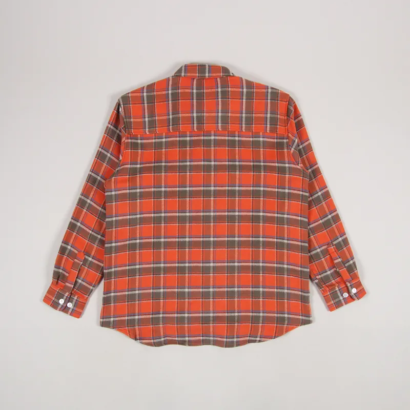 Polar Skate Co. Flannel Shirt Orange-1