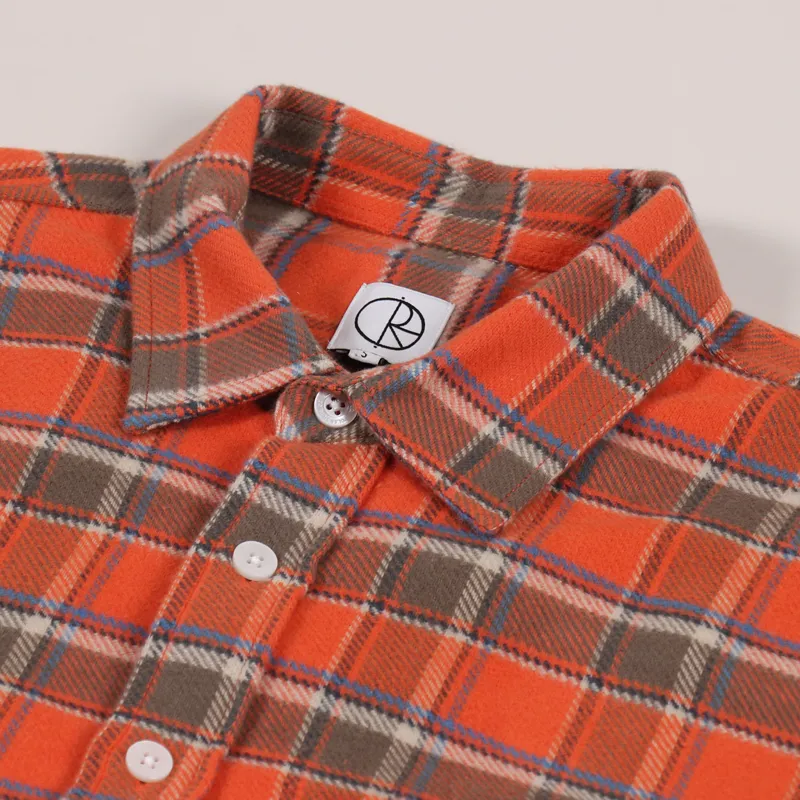 Polar Skate Co. Flannel Shirt Orange-9