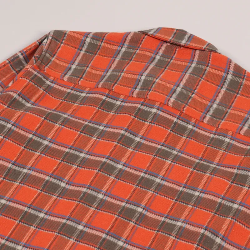 Polar Skate Co. Flannel Shirt Orange-3