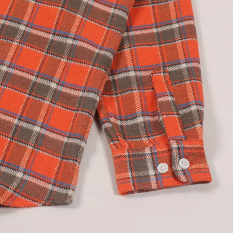 Polar Skate Co. Flannel Shirt Orange-4