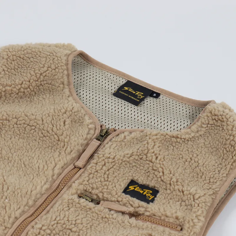 Stan Ray Fleece Liner Vest Khaki Boa-7