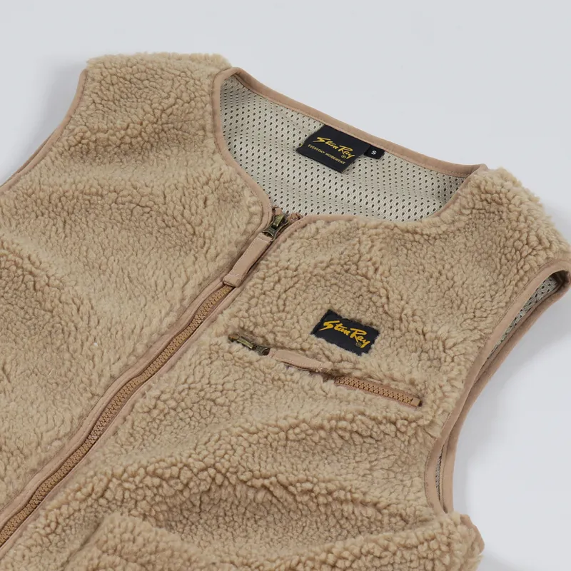 Stan Ray Fleece Liner Vest Khaki Boa-3
