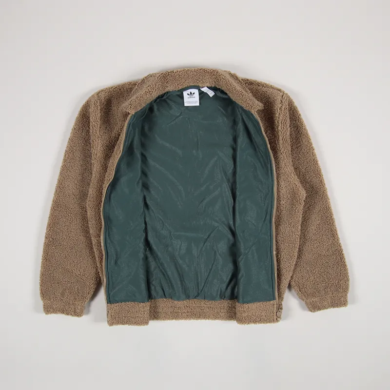 Adidas Skateboarding Fleece Track Top Cardboard Green Aluminium-1