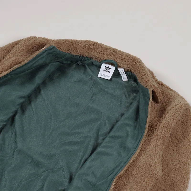 Adidas Skateboarding Fleece Track Top Cardboard Green Aluminium-4