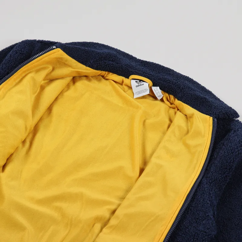 Adidas Skateboarding Fleece Track Top Navy Gold Red-4