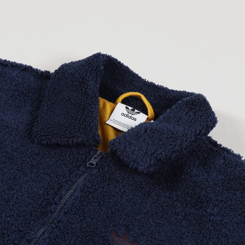 Adidas Skateboarding Fleece Track Top Navy Gold Red-8