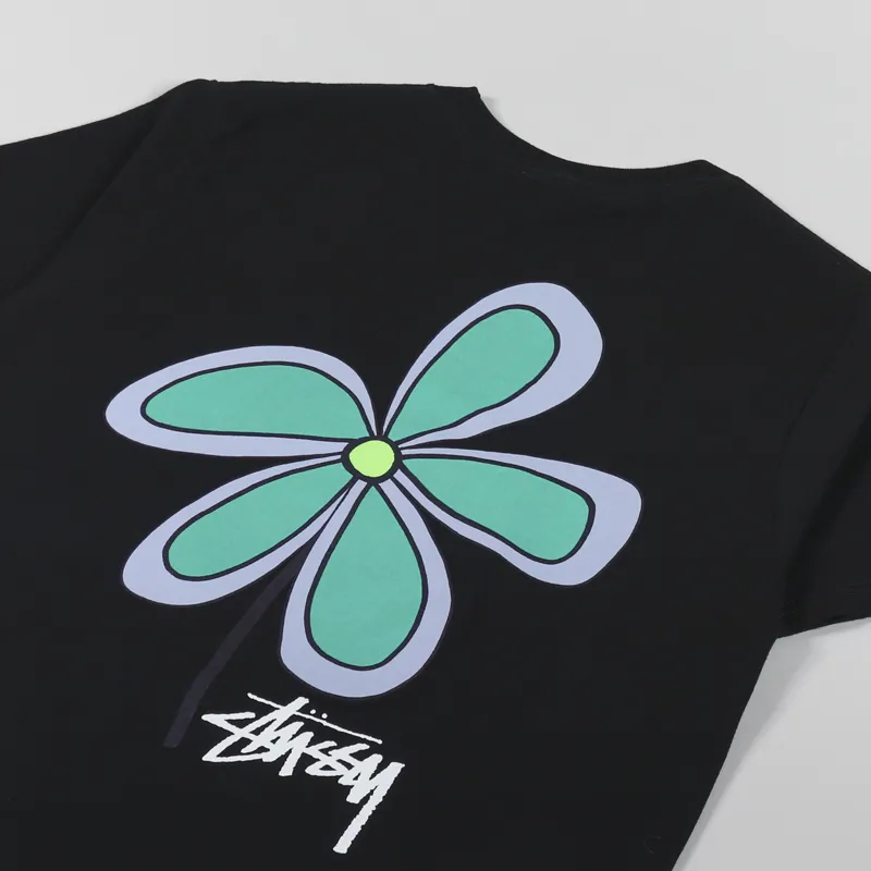 Stussy Flower T Shirt Black-2