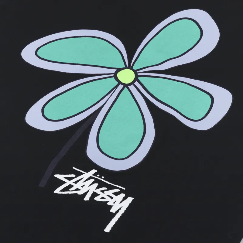 Stussy Flower T Shirt Black-4