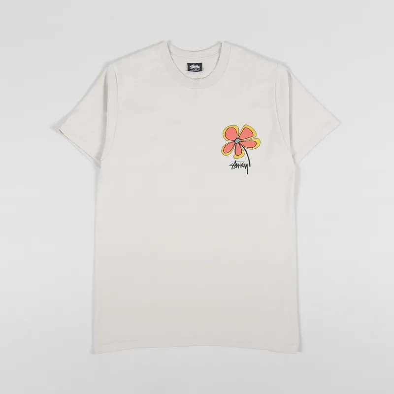 Stussy Flower T Shirt Smoke-1