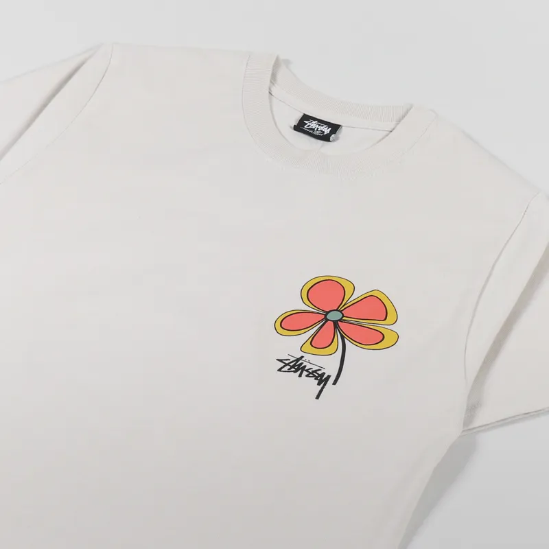 Stussy Flower T Shirt Smoke-3