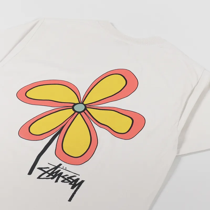 Stussy Flower T Shirt Smoke-2