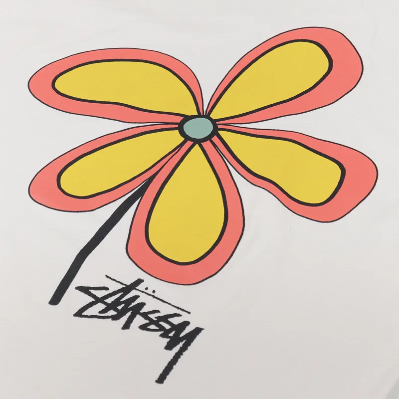 Stussy Flower T Shirt Smoke-4
