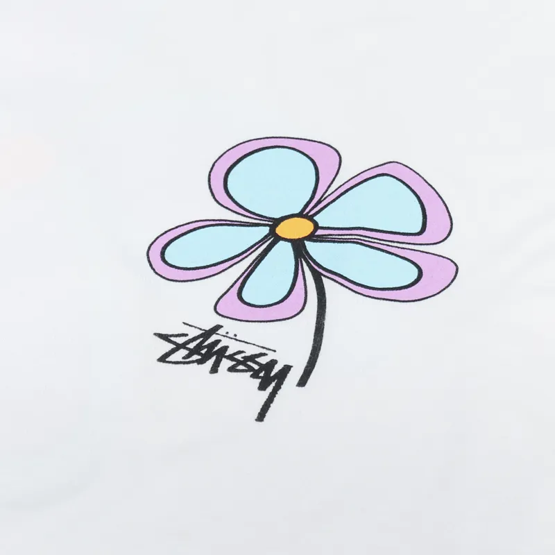 Stussy Flower T Shirt White-5