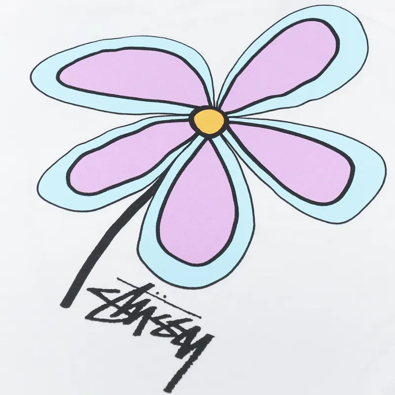 Stussy Flower T Shirt White-4