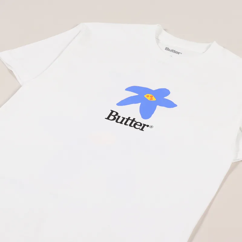 Butter Goods Flowers T Shirt White-3