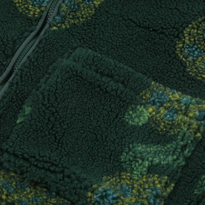 Stussy Flor Sherpa Mock Neck Fleece Green-7