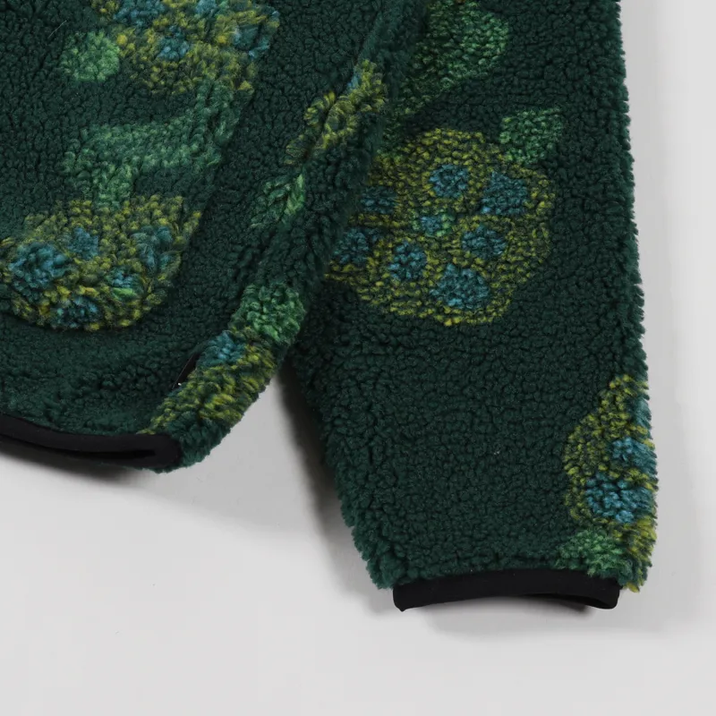 Stussy Flor Sherpa Mock Neck Fleece Green-6