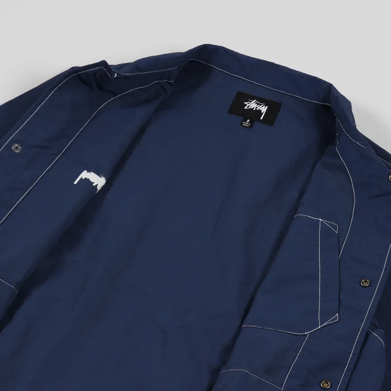 [希少]Stussy folsom coach jacket M Stussy Mens Lightweight Folsom Coach Jacket Navy Blue