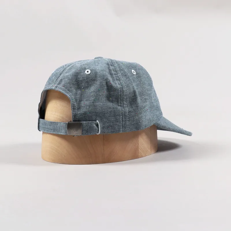 Pop Trading Company Flexfoam Six Panel Hat Blue Chambray-1