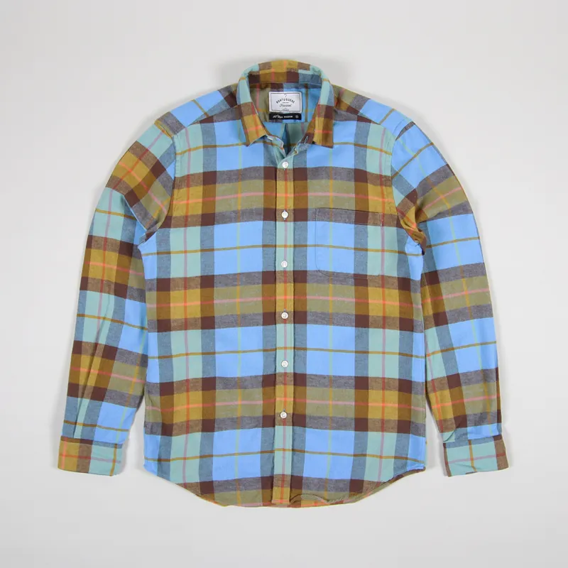 Portuguese Flannel Friendly Check Shirt Blue