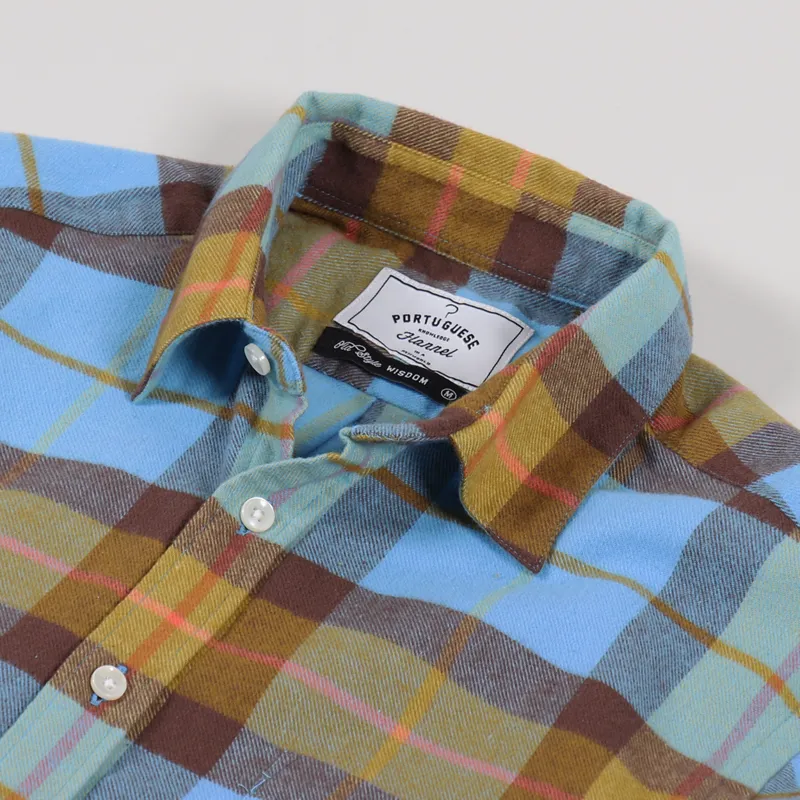 Portuguese Flannel Friendly Check Shirt Blue-8