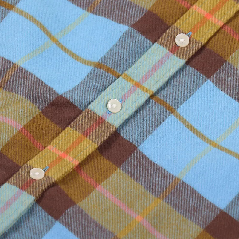 Portuguese Flannel Friendly Check Shirt Blue-4