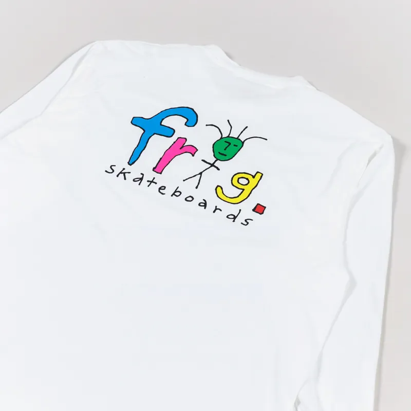 Frog Skateboards Frogman Logo Long Sleeve T Shirt White-2