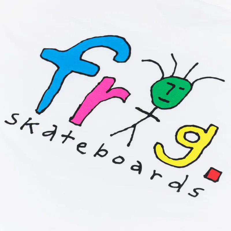 Frog Skateboards Frogman Logo Long Sleeve T Shirt White-5
